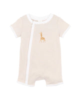 Bebe by Minihaha- BILLIE GIRAFFE ORGANIC SS ZIPSUIT