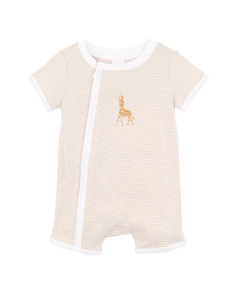 Bebe by Minihaha- BILLIE GIRAFFE ORGANIC SS ZIPSUIT