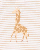Bebe by Minihaha- BILLIE GIRAFFE ORGANIC SS ZIPSUIT