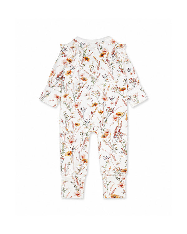 TAYLOR ORGANIC FLORAL LS ZIPSUIT