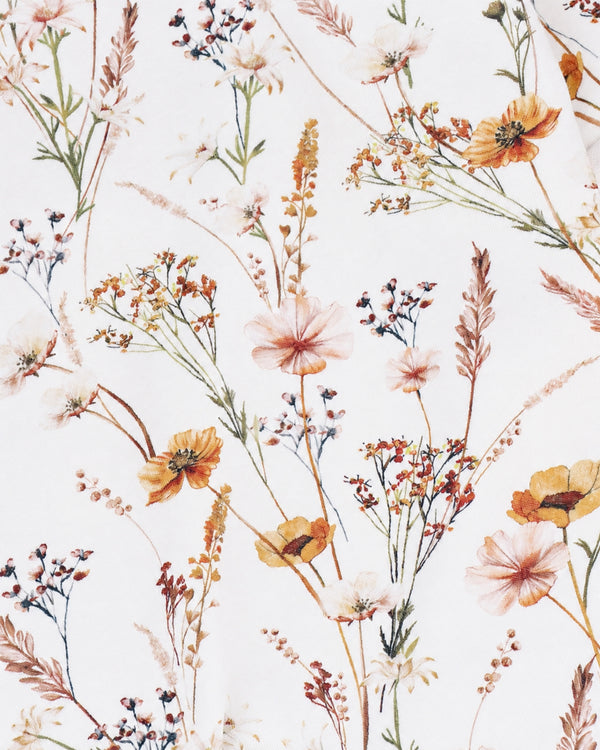 TAYLOR ORGANIC FLORAL LS ZIPSUIT