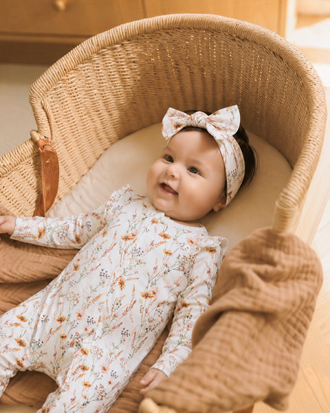 TAYLOR ORGANIC FLORAL LS ZIPSUIT