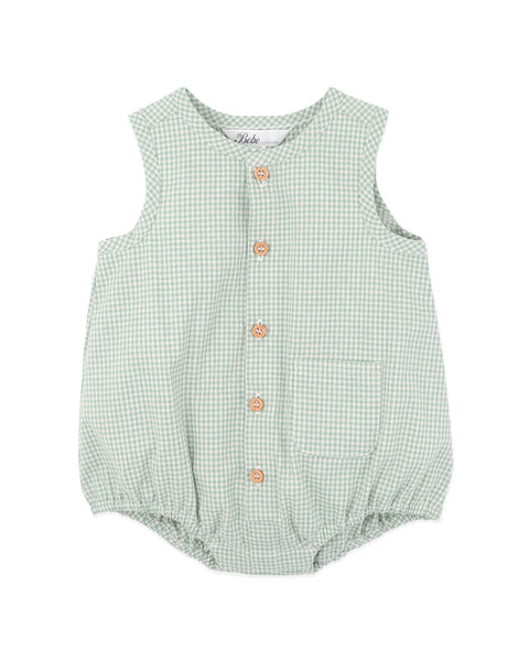 SCOUT CHECK BUTTON UP BODYSUIT