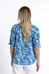 Fleur Blouse Blue/Stone