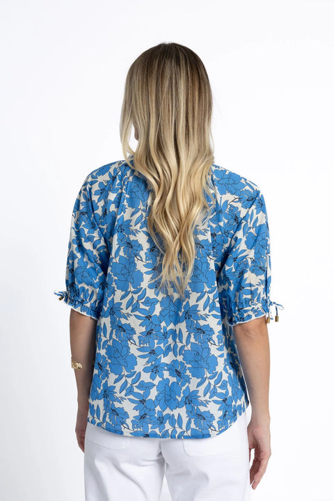 Fleur Blouse Blue/Stone