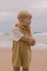 Everyday Twill Short Overalls - Mustard
