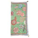 ZODA Pure Cotton scarf-Green Floral