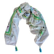 ZODA Pure Cotton scarf-Love Earth Peace