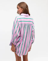 Pin Stripe Shirt Pink Emerald