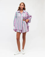 Pin Stripe Shirt Pink Emerald