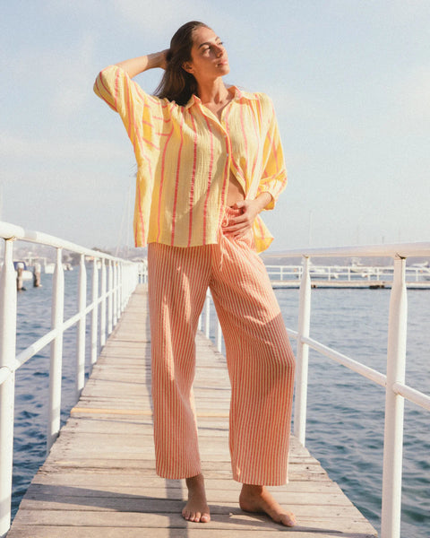 Long Pants Yellow Orange  Stripe