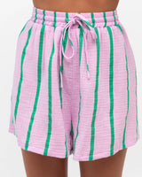 Pin Stripe Shorts Pink Emerald