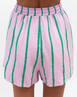 Pin Stripe Shorts Pink Emerald