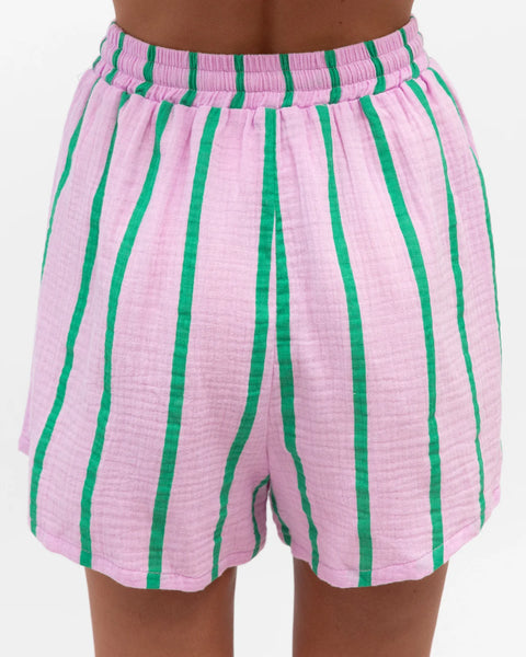 Pin Stripe Shorts Pink Emerald