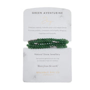 Bramble Bay Co- Green Aventurine Wrap Bracelet