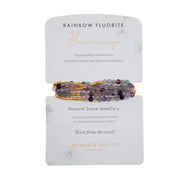 Bramble Bay Co- Rainbow Fluorite Wrap Bracelet