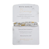 Bramble Bay Co- White Howlite Wrap Bracelet