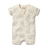 Wilson & Frenchy Forever Ferns Organic Pointelle Boyleg Zipsuit