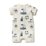 Wilson & Frenchy Nautical Bear Organic Boyleg Zipsuit