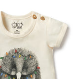 Wilson & Frenchy Puggle Organic Christmas Bodysuit