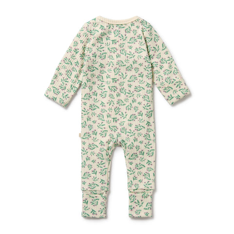 Periwinkle Organic Zipsuit with Feet