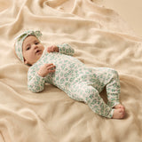 Periwinkle Organic Zipsuit with Feet