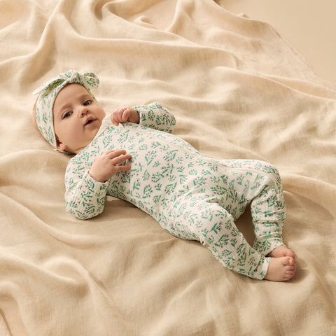 Periwinkle Organic Zipsuit with Feet
