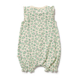 Periwinkle Organic Ruffle Zipsuit