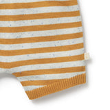 Golden Wave Stripe Organic Knitted Set