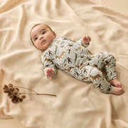 Mini Jungle Organic Zipsuit with Feet