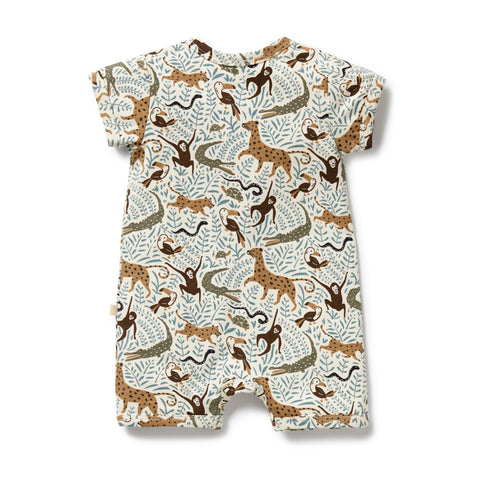 Mini Jungle Organic Boyleg Zipsuit