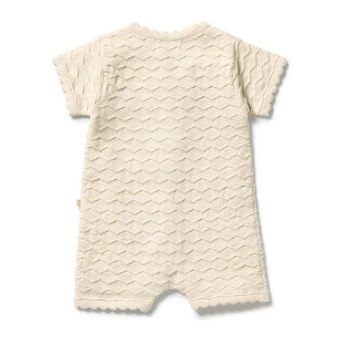 Milk Cloud Organic Knitted Chevron Growsuit