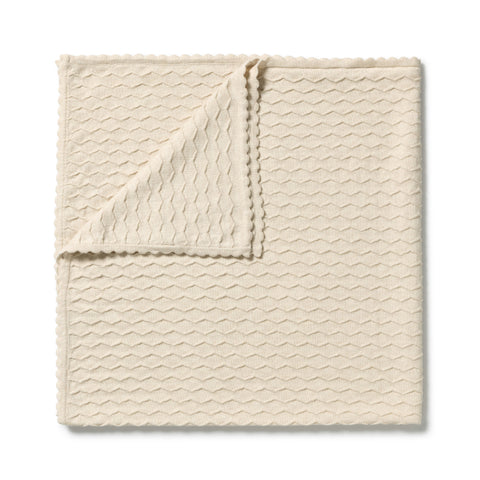 Milk Cloud Organic Knitted Chevron Blanket
