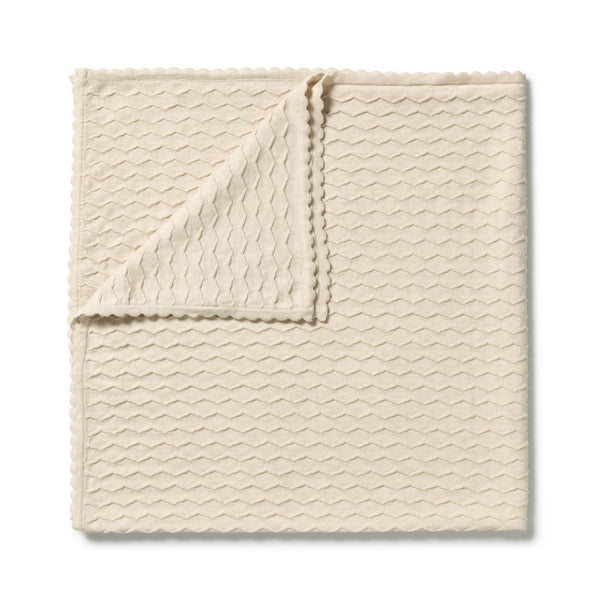Milk Cloud Organic Knitted Chevron Blanket