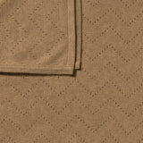 Ginger Snap Organic Knitted Pointelle Blanket
