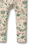 Sweet Bloom Organic Zipsuit with Feet