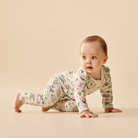 Sweet Bloom Organic Zipsuit with Feet