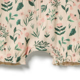 Sweet Bloom Organic Ruffle Zipsuit