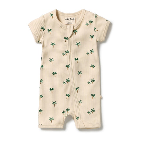 Tiny Palm Organic Boyleg Zipsuit
