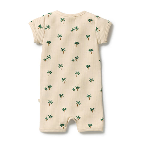 Tiny Palm Organic Boyleg Zipsuit