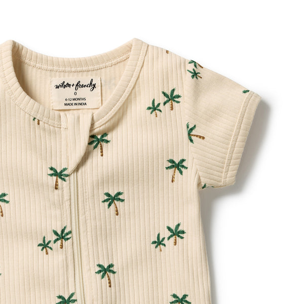 Tiny Palm Organic Boyleg Zipsuit