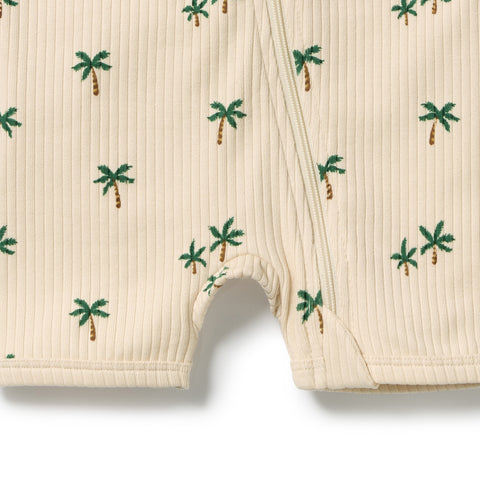 Tiny Palm Organic Boyleg Zipsuit