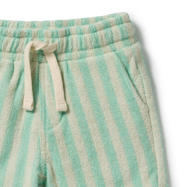Seafoam Stripe Organic Cotton Terry