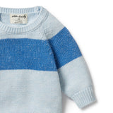 Wilson & Frenchy-Knitted Stripe Jumper - Bluebell Fleck