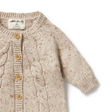Wilson & Frenchy-Knitted Cable Growsuit - Almond Fleck