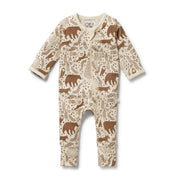 Wilson & Frenchy Winter Forest Organic Zipsuit with Feet