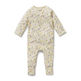 Wilson & Frenchy Bella Floral Organic Zipsuit with Feet