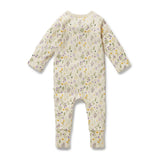 Wilson & Frenchy Bella Floral Organic Zipsuit with Feet