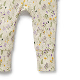 Wilson & Frenchy Bella Floral Organic Zipsuit with Feet