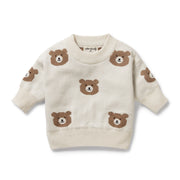 Wilson & Frenchy Beary Cute Organic Knitted Jacquard Jumper